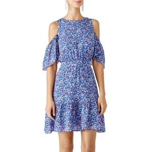 Tanya Taylor Blue Wildflower Shiloh Dress Size 4
